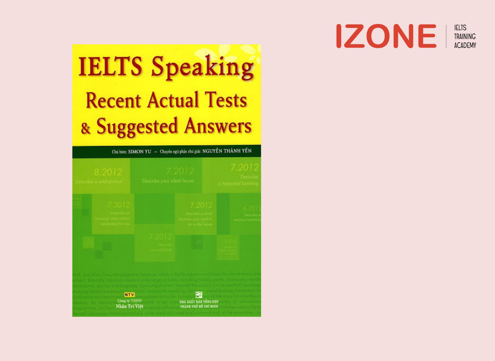 Sách IELTS Speaking Recent Actual Tests & Suggested Answers
