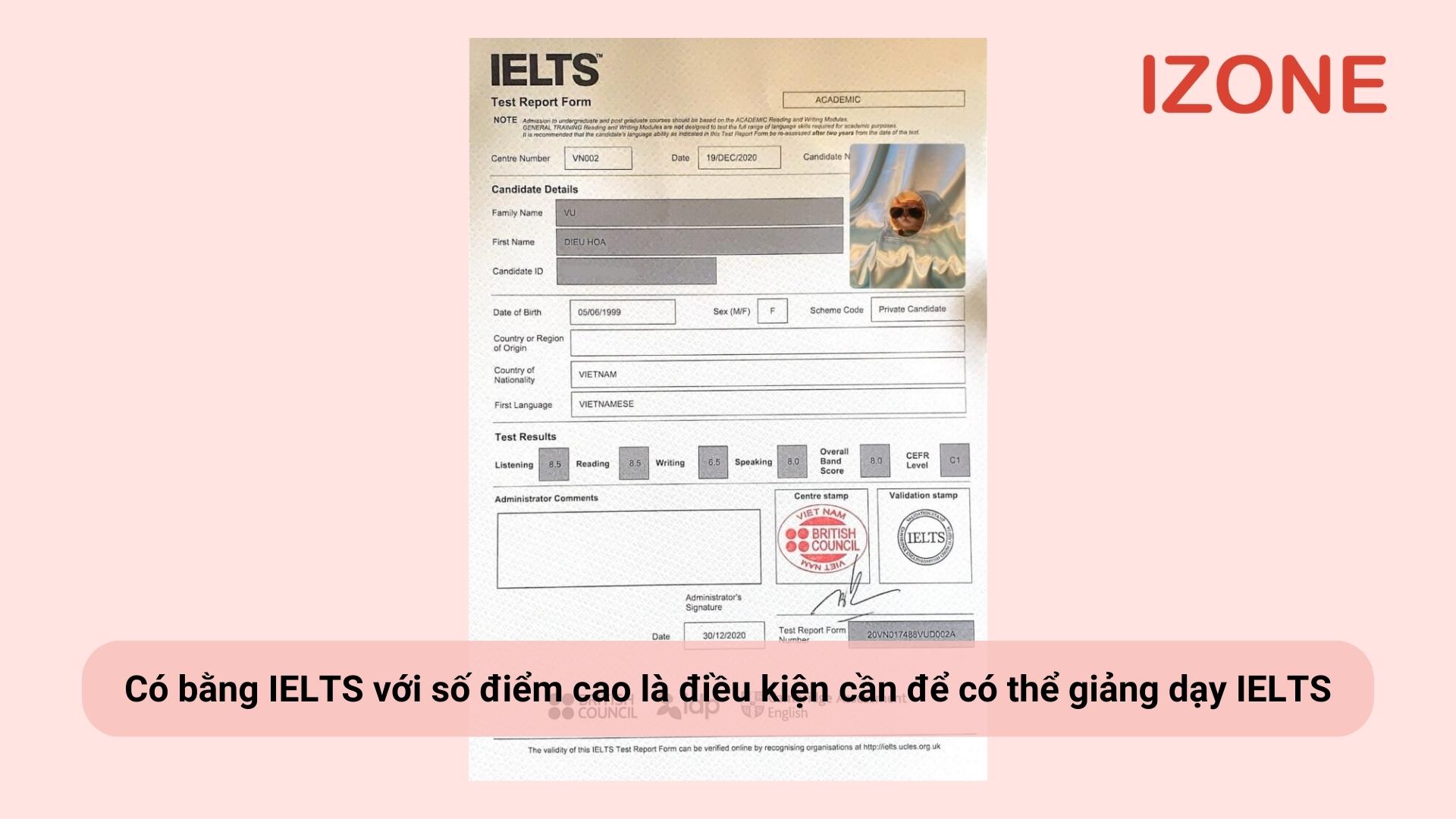 Có bằng IELTS có đi dạy được không